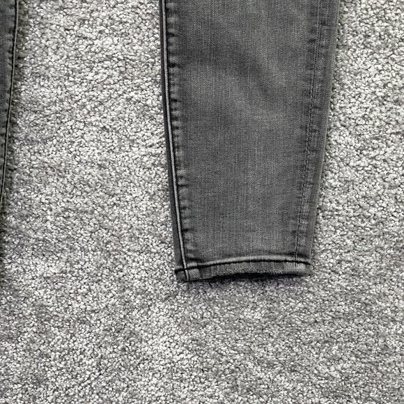 American Eagle Jeans Womens 4 Reg Gray Hi Rise Jegging Distressed Rips Denim - Picture 4 of 11